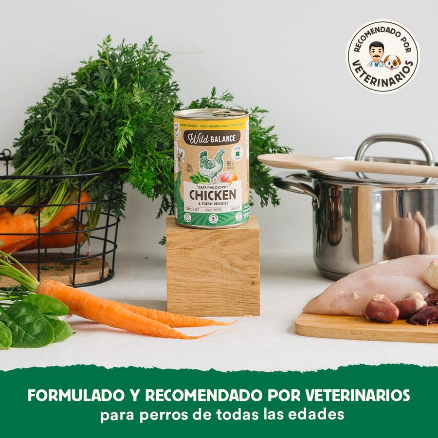 Pack Pollo barf para perros 6 x 400 g Wild Balance