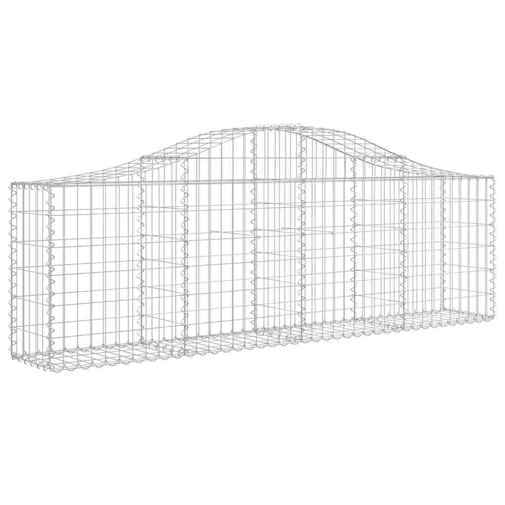 Cestas De Gaviones 10 Uds Forma De Arco Hierro 200x30x60/80 Cm_2