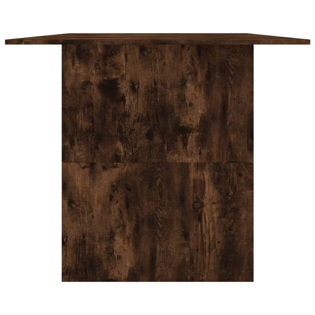 Mesa De Comedor Madera De Ingeniería Roble Ahumado 180x90x76 Cm_3