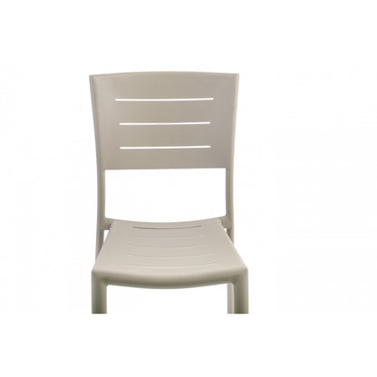 Lote De 4 Sillas De Jardín Apilables Inari Aluminio Beige Arena - Muebles De Jardín - 45x59,5xh84cm_1