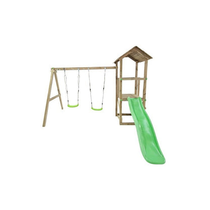 Parque Infantil Masgames Carlit M Techo De Madera Con Columpio Doble.