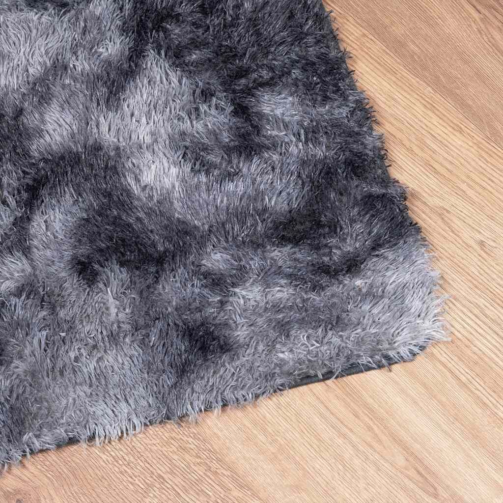 Vidaxl Alfombra De Pelo Largo Navarra Gris Oscuro 200x200 Cm Poliéster_3