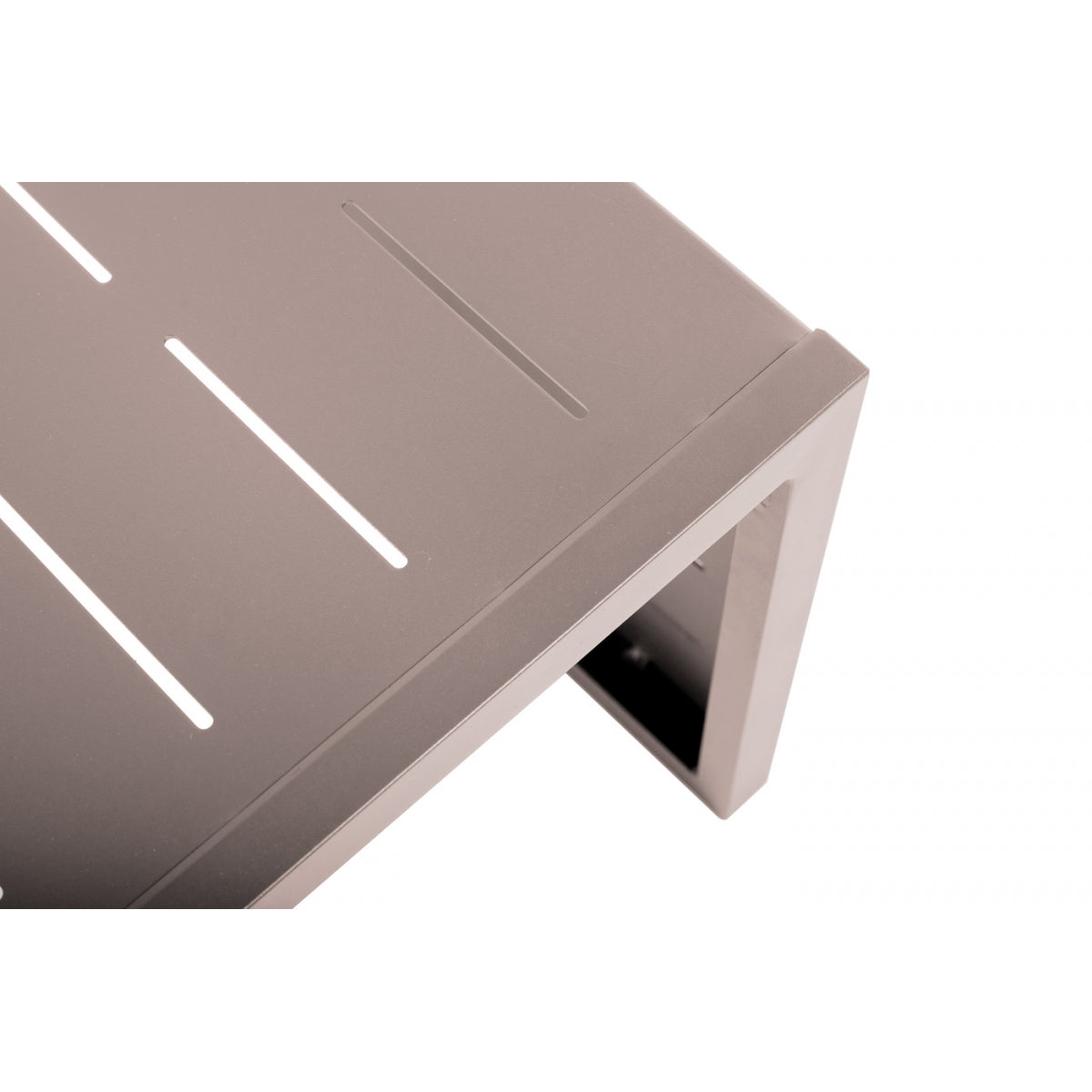 Mesa Auxiliar, Mesa De Jardín Multiposiciones Aluminio Topo 36x36xh55cm- Mobiliario De Jardín_1