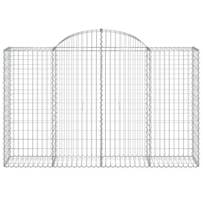 Cestas De Gaviones 5 Uds Forma De Arco Hierro 200x50x120/140 Cm_3