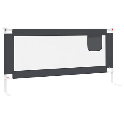 Vidaxl Barandilla De Seguridad Cama De Niño Gris Oscuro Tela 190x25 Cm_4