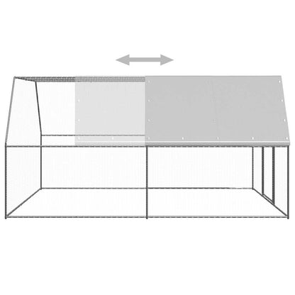 Vidaxl Jaula Gallinero De Acero Galvanizado 3x4x2 M_3