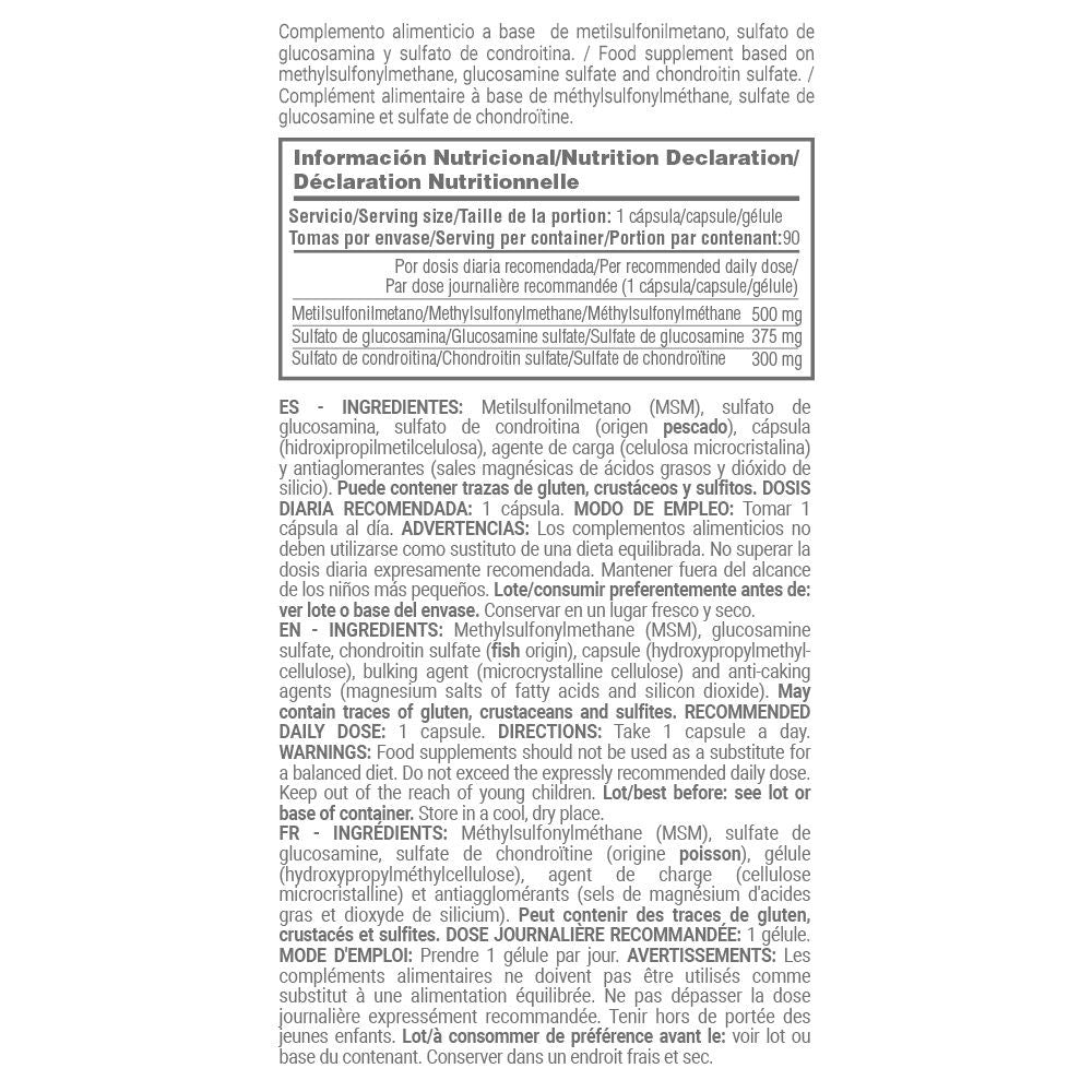 Msm Condroitina Y Glucosamina - 90 Cápsulas Vegetales - Mejora Las Articulaciones - Masmusculo_4
