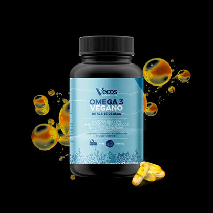 Omega 3 vegano de aceite de alga Vecos 90 perlas