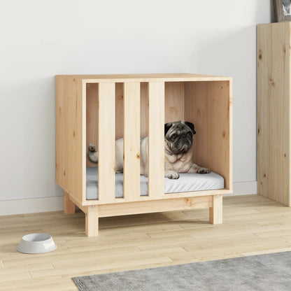 Vidaxl Caseta Para Perros Madera Maciza De Pino 60x45x57 Cm_1