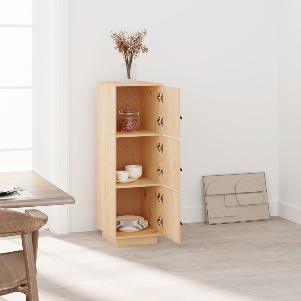 Aparador Alto Madera Maciza De Pino 34x40x108,5 Cm / Vetonek_4
