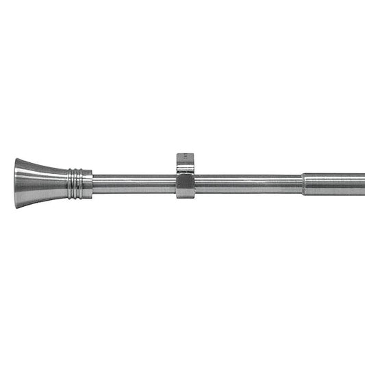 Barra Cortina Extensible Metal Ø 19 Mm. Extensible 2,0 / 3,8 Metros Niquel Mate Copa Sin Anillas_0