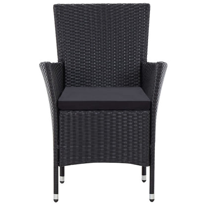 Vidaxl Juego De Comedor De Jardín 9 Piezas Ratán Sintético Negro_5
