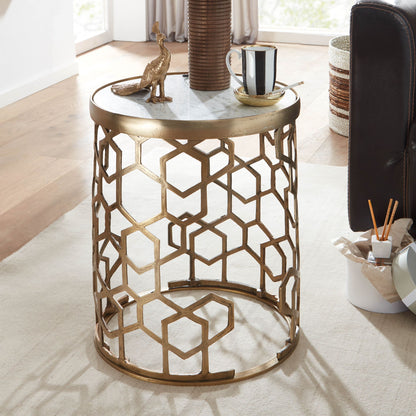 Mesa Auxiliar Moderna Redonda 46x46x55 Cm_1