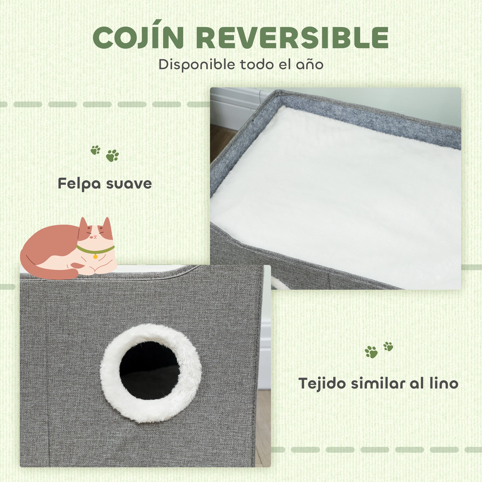 Pawhut Casa Para Gatos Plegable_4