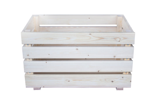 Caja De Fruta Decorativa De Madera Natural De 59 X 36,5 X 34 Cm_0