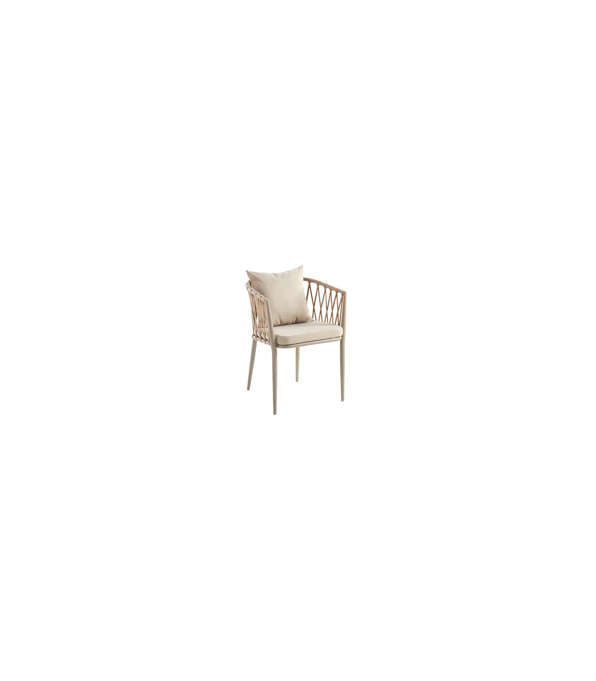 Pack De 4 Sillones Con Cojines Rodas Acabado Arena, 76cm(alto) 50cm(ancho) 60cm(fondo)_0