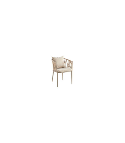 Pack De 4 Sillones Con Cojines Rodas Acabado Arena, 76cm(alto) 50cm(ancho) 60cm(fondo)_0