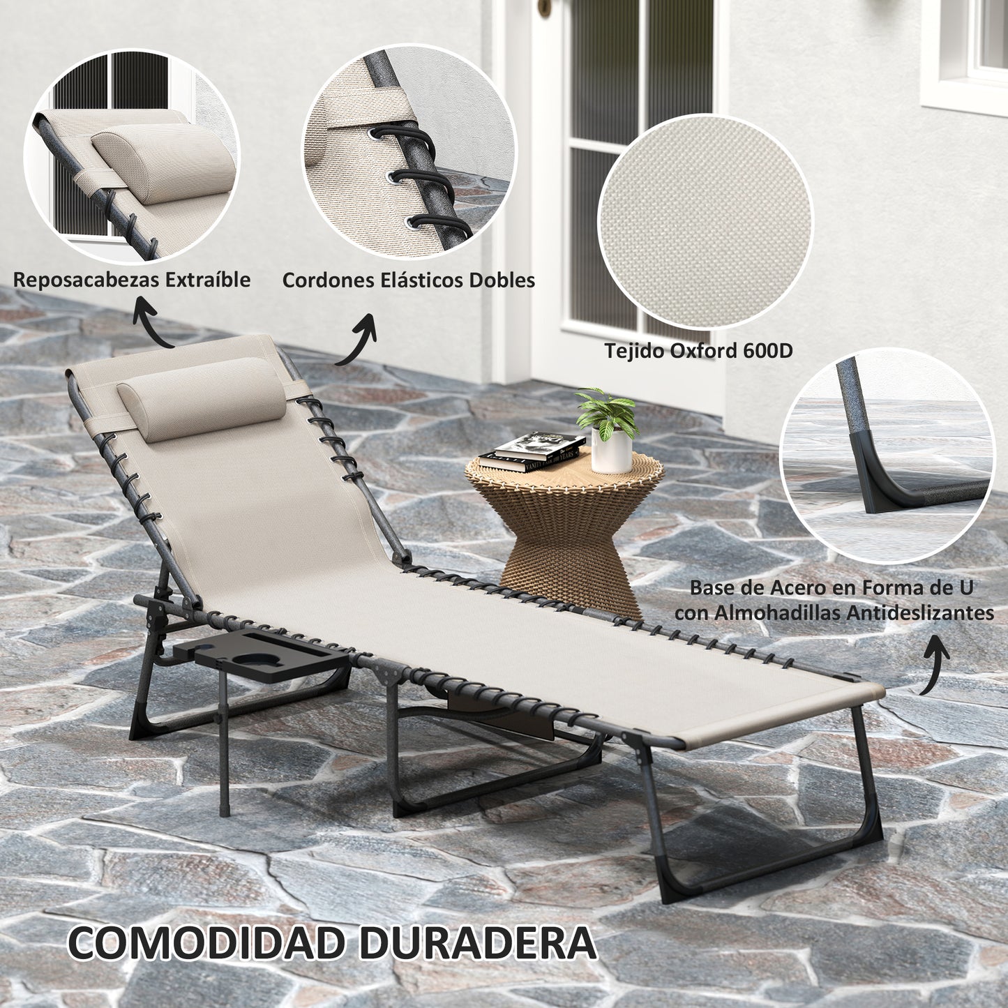 Outsunny Tumbona Plegable_4