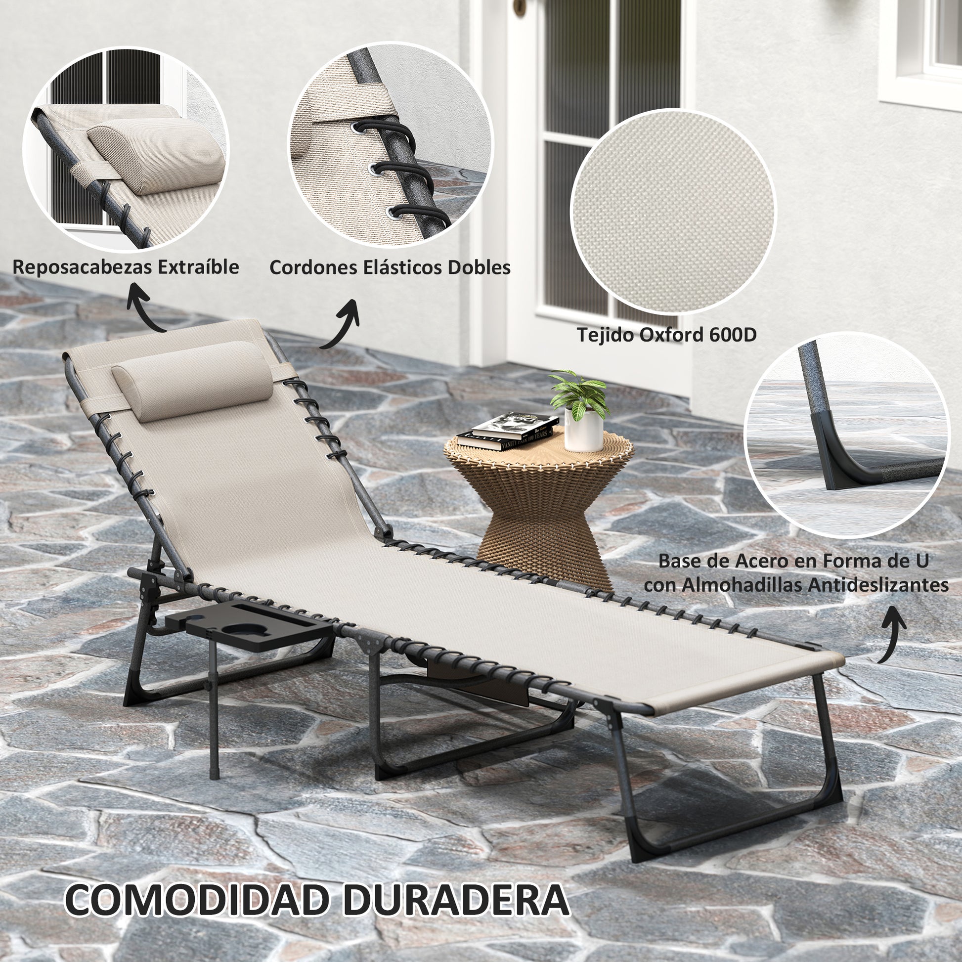 Outsunny Tumbona Plegable_4