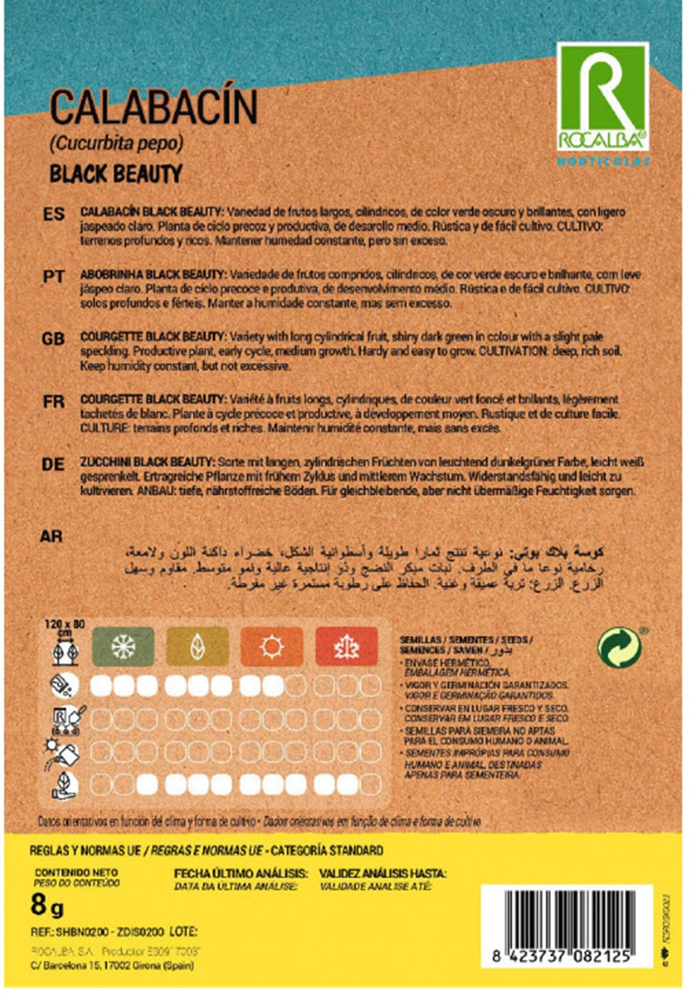 Semillas Calabacín Black Beauty 25g