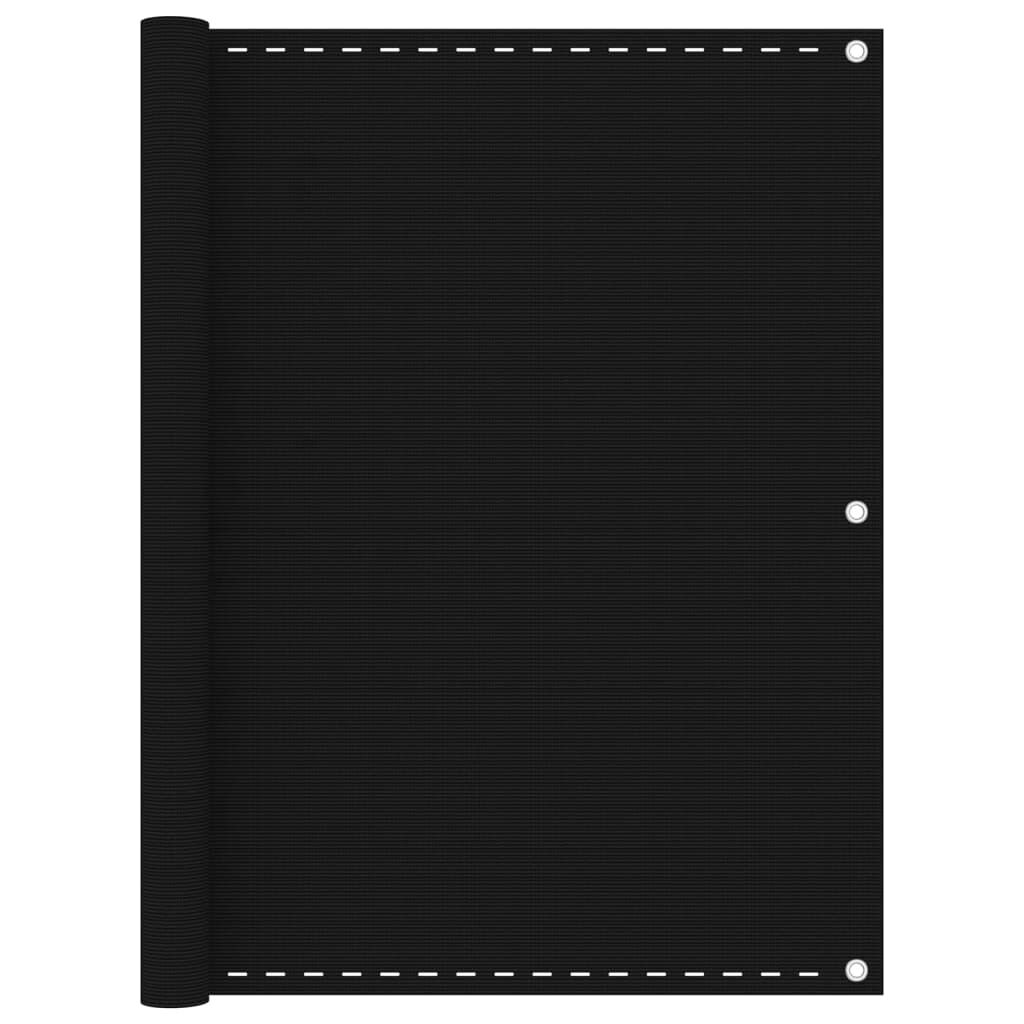 Vidaxl Toldo Para Balcón Hdpe Negro 120x400 Cm_0