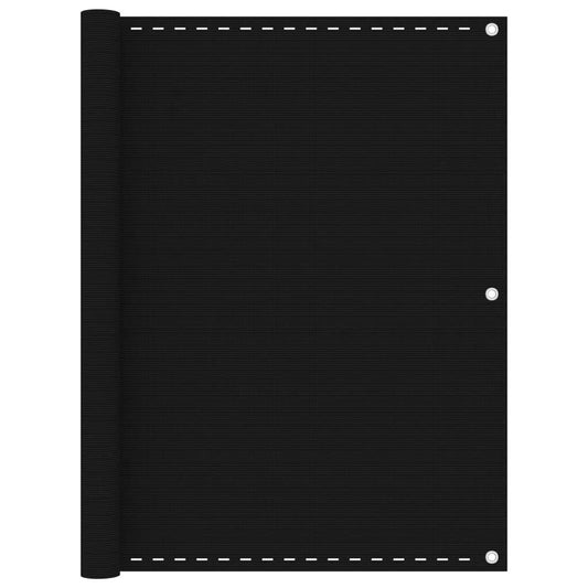 Vidaxl Toldo Para Balcón Hdpe Negro 120x400 Cm_0
