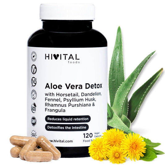 Aloe vera detox 120 cápsulas veganas Hivital