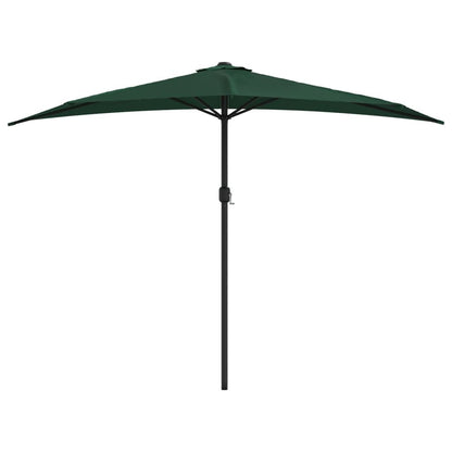 Vidaxl Sombrilla De Balcón Semicircular Palo Aluminio Verde 300x155cm_0