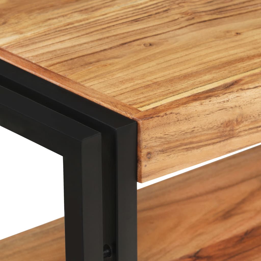 Mesa Consola De Madera Maciza De Acacia 90x30x75 Cm_2