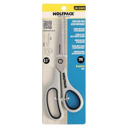 Tijeras Multiuso Acero Inoxidable 8,5 / 220 Mm. Hojas Acero Inoxidable, Mango Comodo Y Suave