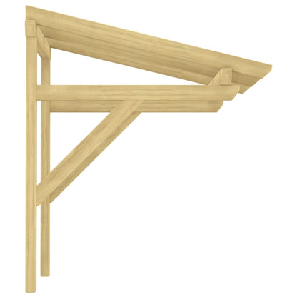 Marquesina Para Puerta Madera Pino Impregnada 100x100x80 Cm_3