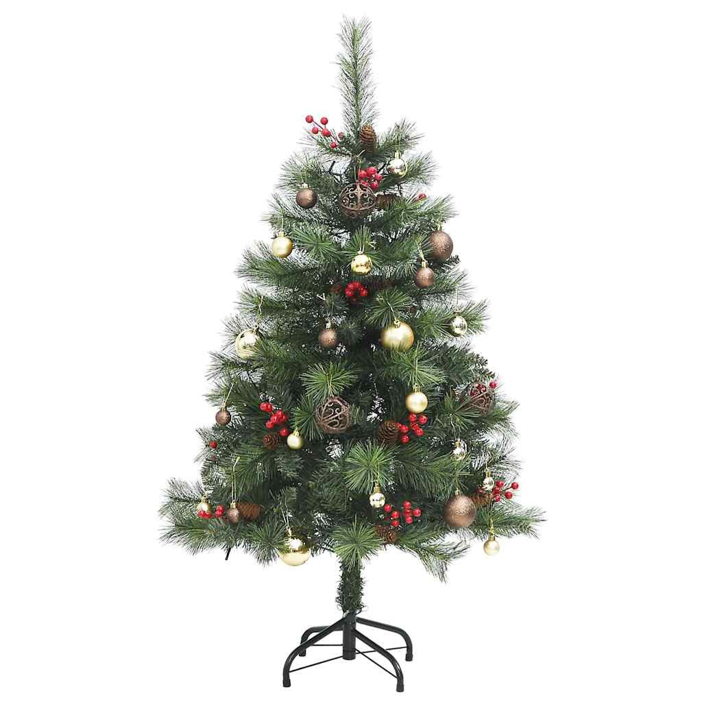 Vidaxl Árbol De Navidad Artificial Con Bisagras 150 Led Y Bolas 150 Cm_3