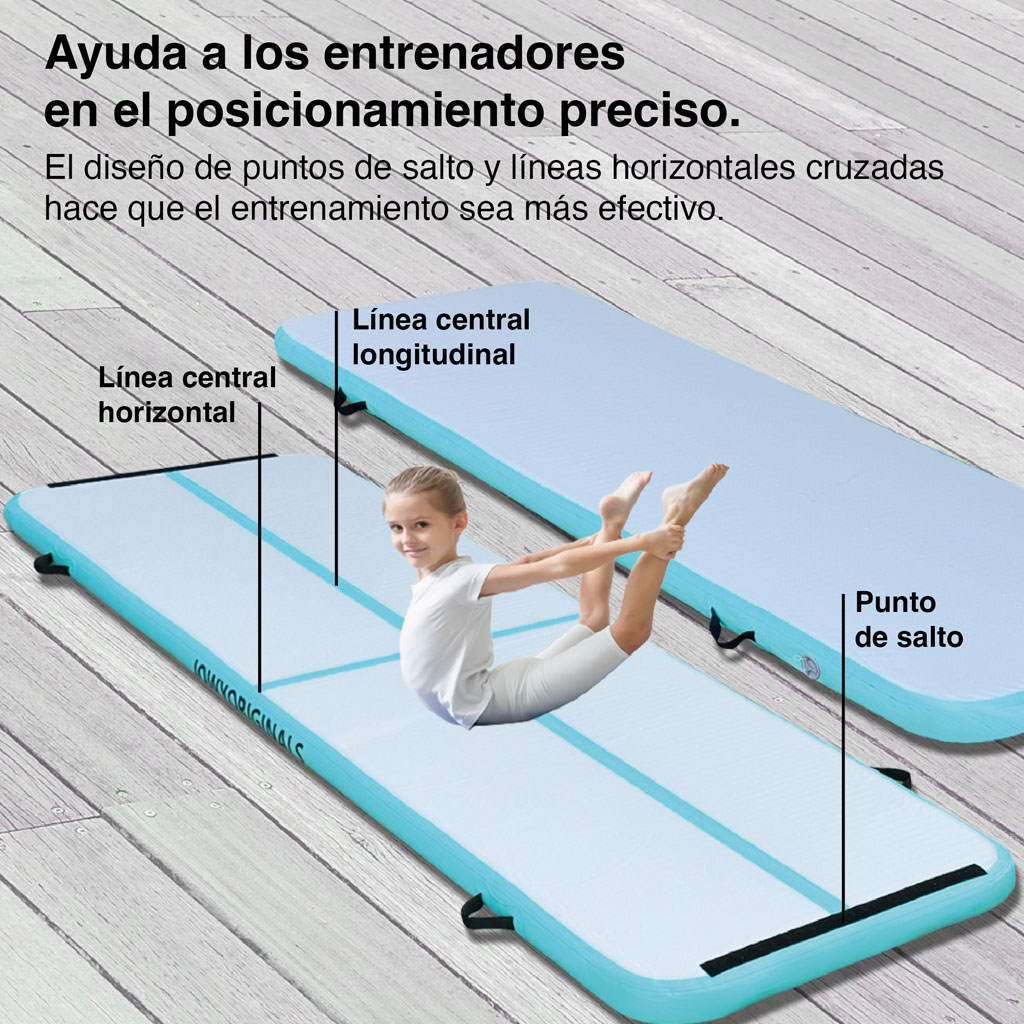 Jowy Airtrack 400x100x10cm Colchoneta Inflable, Color Azul_1