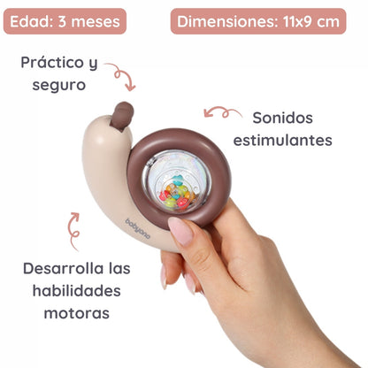Sonajero Fácil Agarre Para Bebés 3m+ Caracol_1