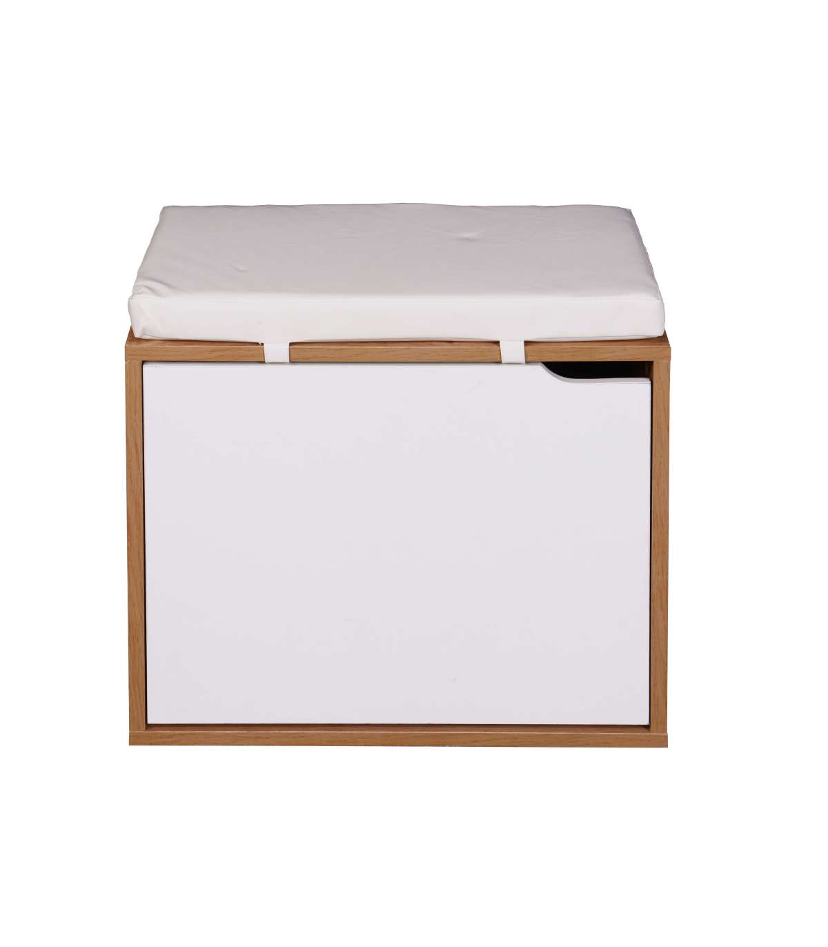 Banco Zapatero 1 Puerta Acabado Cerezo/blanco, 46cm(ancho) 50cm(altura) 29.5cm(fondo)_0