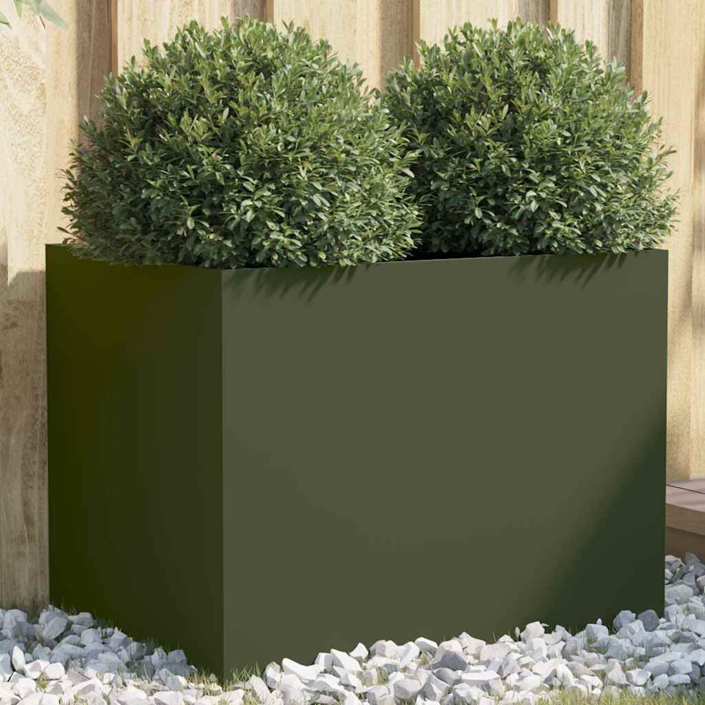 Jardinera Acero Verde Oliva 62x47x46 Cm_1