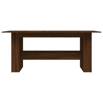 Mesa De Comedor Madera De Ingeniería Marrón Roble 180x90x76 Cm_2