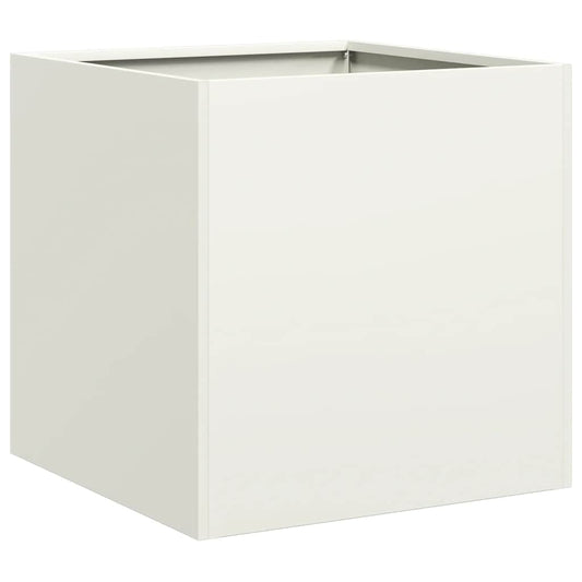 Jardinera De Acero Laminado En Frío Blanco 40x40x40 Cm_0