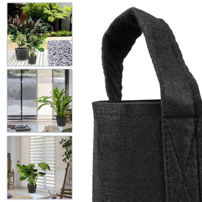 Bolsa Para Cultivo Y Crecimiento De Plantas Maceta De Tela Geotextil De 8 Litros 23x25cm_1