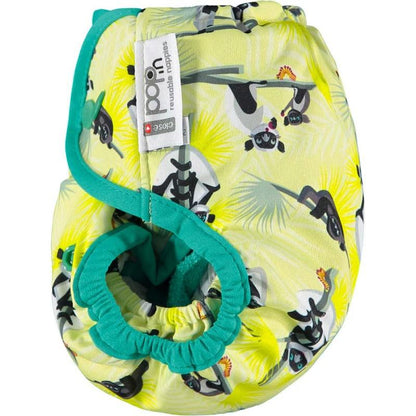 Pañal reutilizable bambú Pop-in corchetes Lemur Close Parent