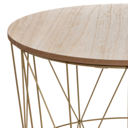 Well Home Mesa Auxiliar De Metal 'kumi' Gold Ø40x41cm_2