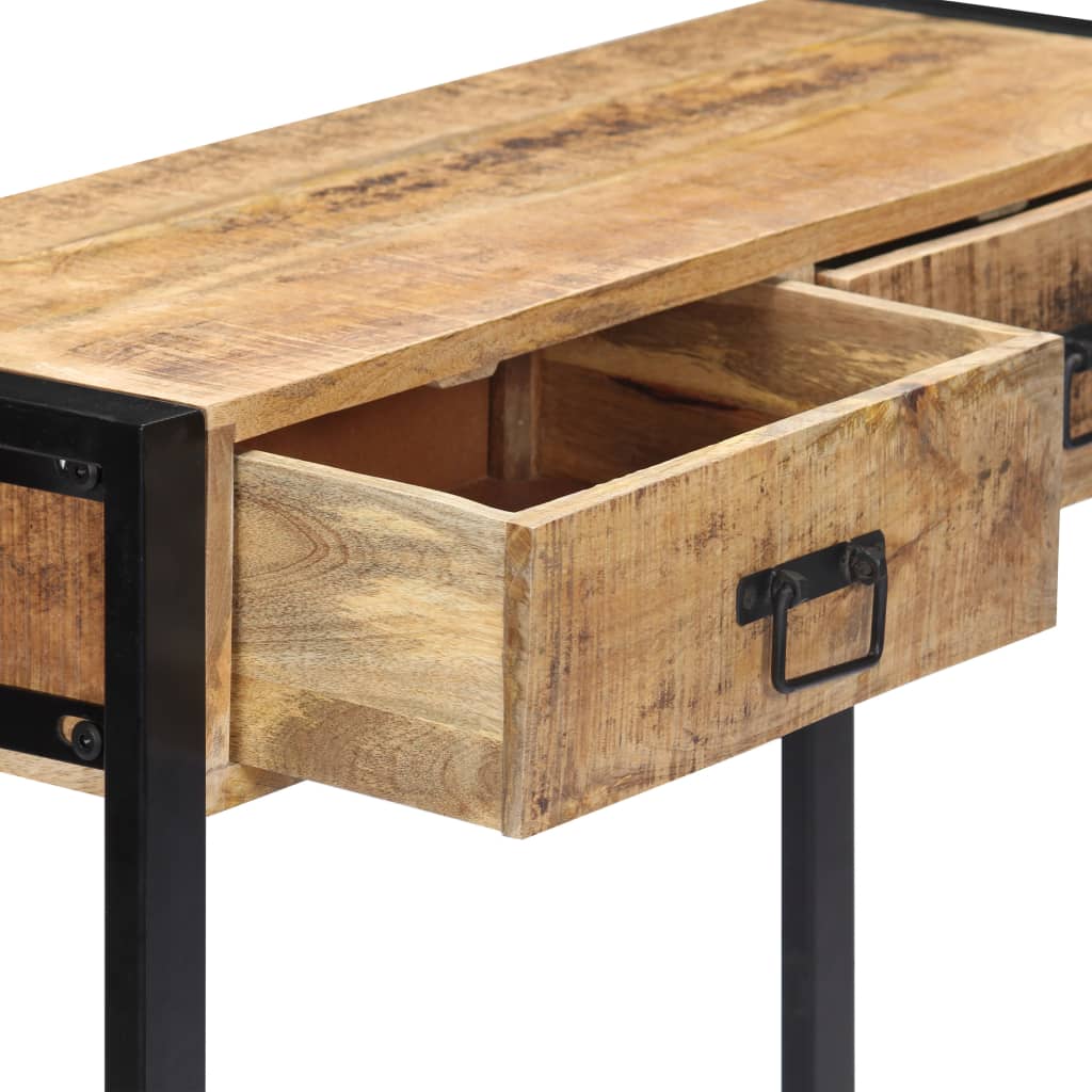Mesa Consola De Madera Maciza De Mango 90x30x75 Cm_3