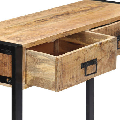 Mesa Consola De Madera Maciza De Mango 90x30x75 Cm_3