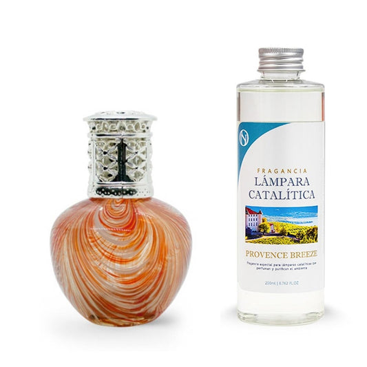 Lámpara Catalítica Orange Waves + Fragancia Provence Breeze 500 Ml - Elimina Malos Olores, Impurezas Y Perfuma_0