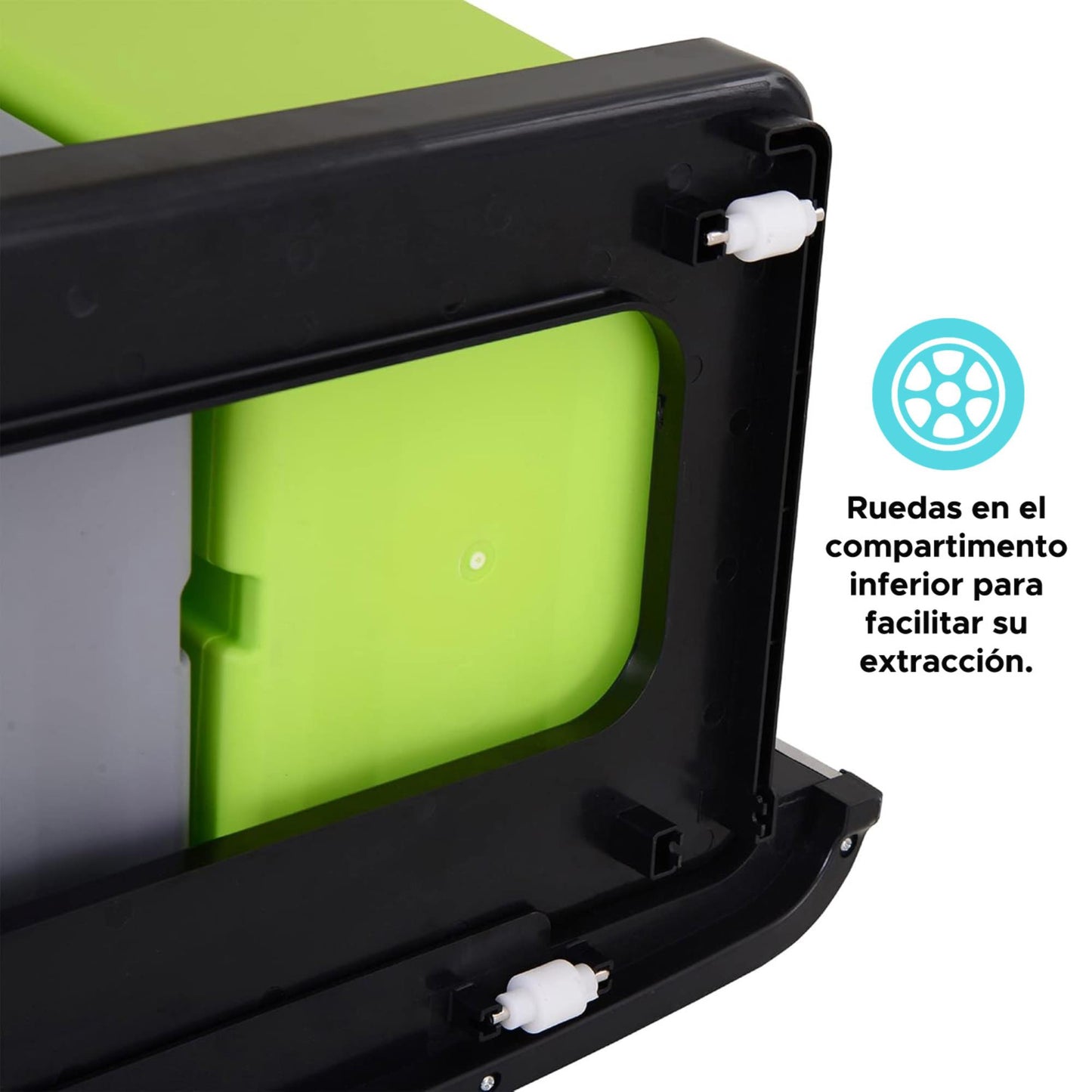 Papelera Reciclaje 62l Acero Inoxidable Negro