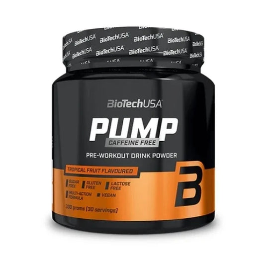 Biotech Pump Pre-entrenamiento Sin Cafeína 330 G (30 Porciones) Tropische Früchte_0