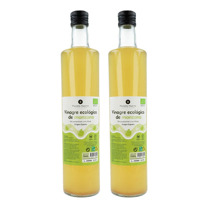 Pack 2x Vinagre de manzana ECO sin filtrar Planeta Huerto 750 ml