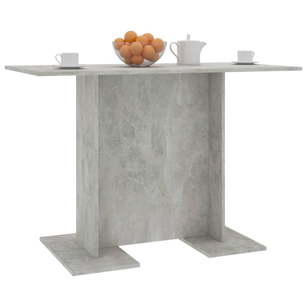 Mesa De Comedor De Madera Gris Hormigón 110x60x75 Cm_3