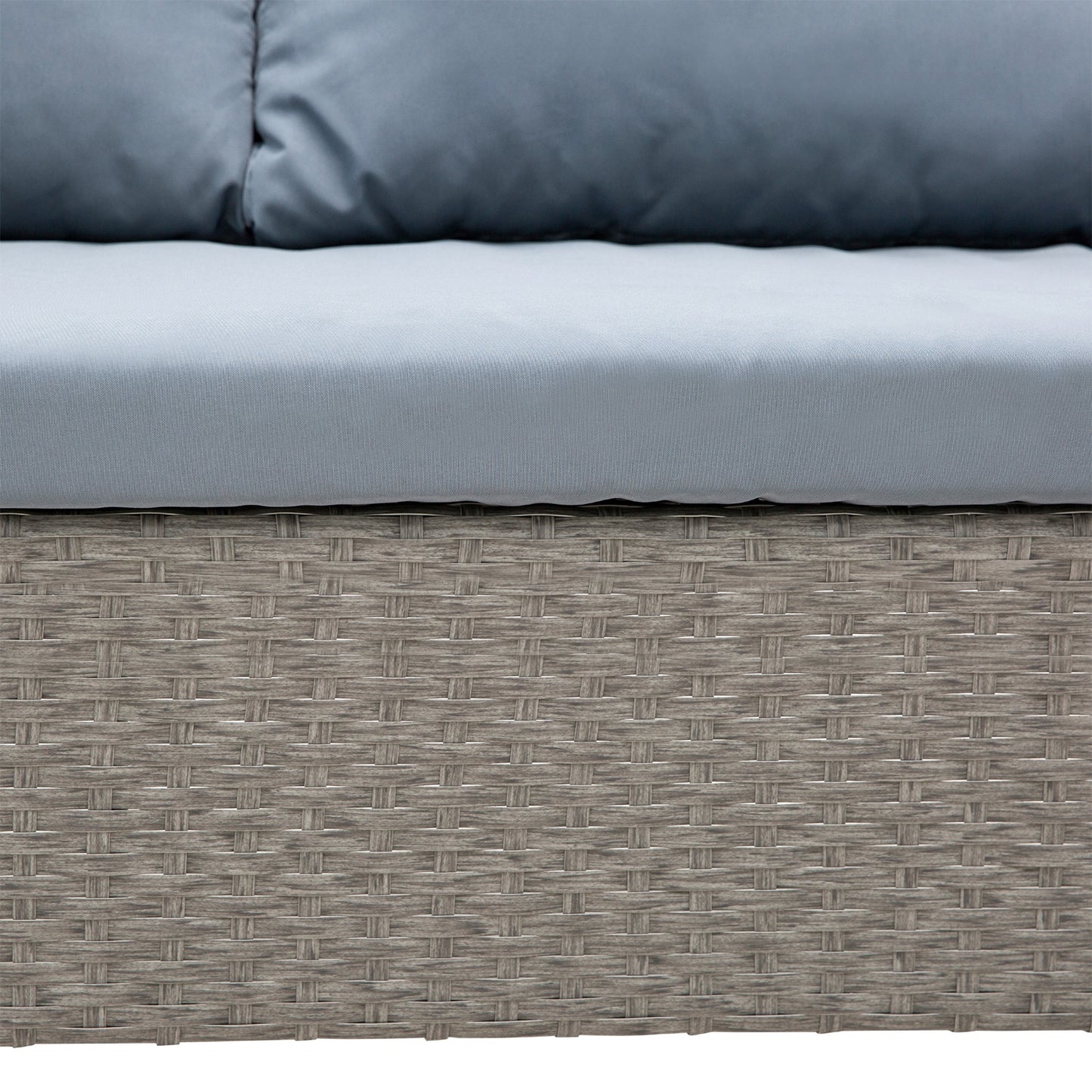 Outsunny Conjunto 4 Piezas Muebles De Ratán Con Cojines Acolchados Tubo_4