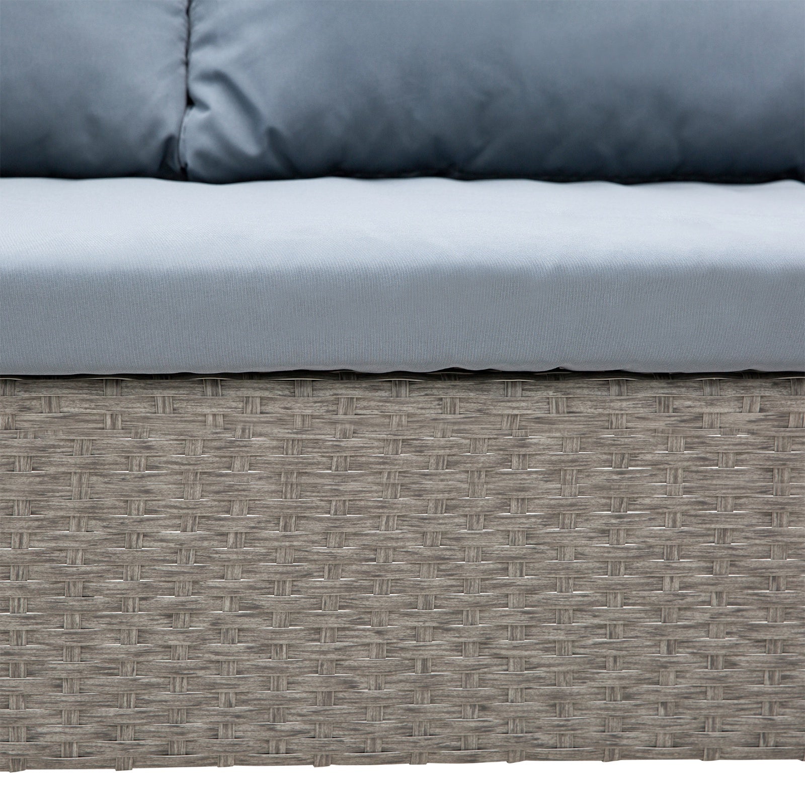 Outsunny Conjunto 4 Piezas Muebles De Ratán Con Cojines Acolchados Tubo_4